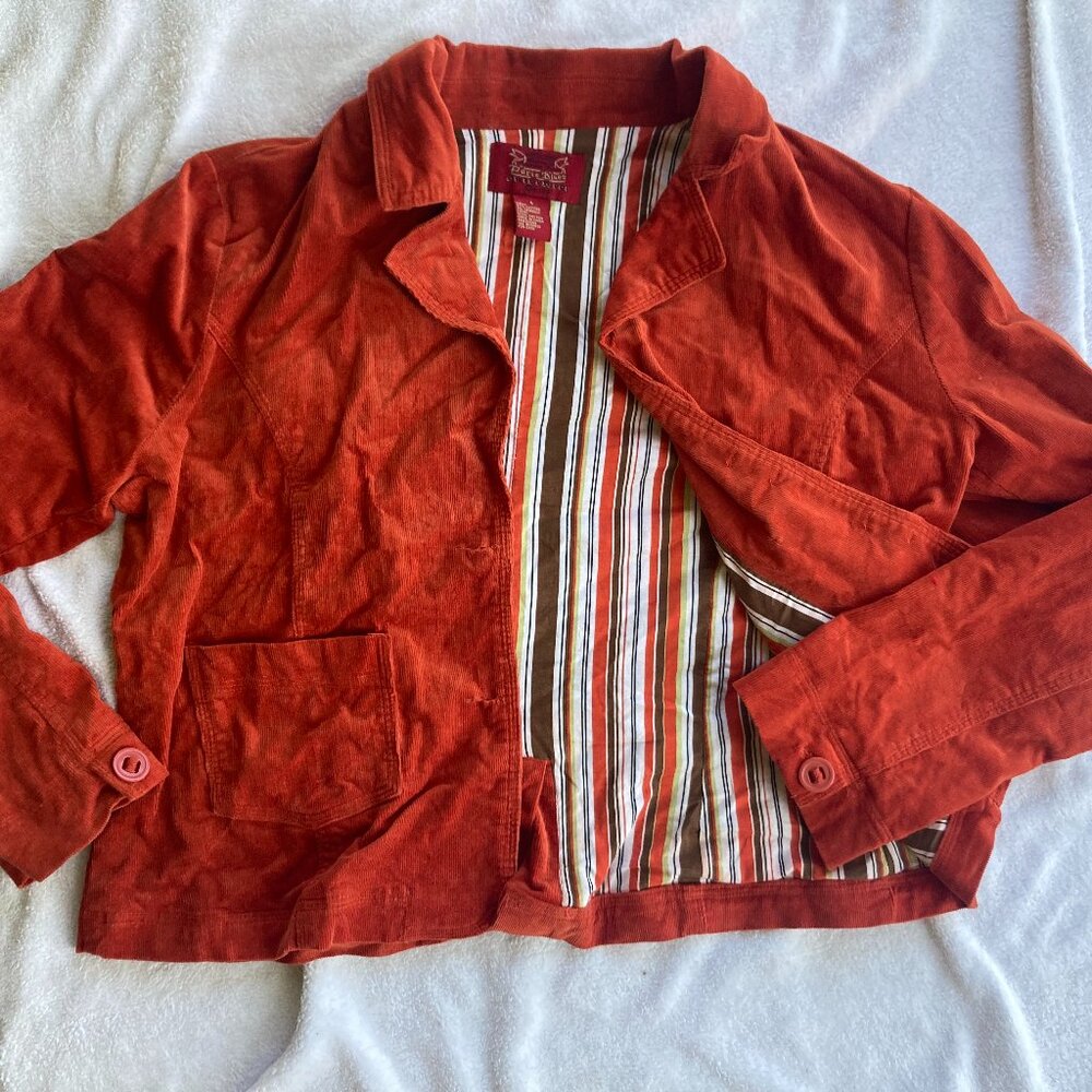Paris Blues Vintage Orange Corduroy Jacket